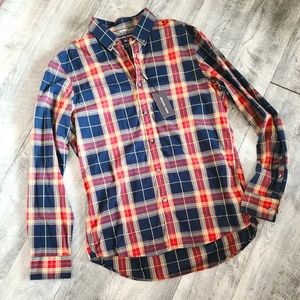 NWT Michael Kors plaid shirt size M